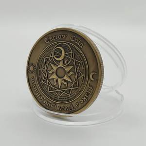Troquel estampado 3D bronce antiguo <span class=keywords><strong>moneda</strong></span> conmemorativa Feng Shui sol y luna <span class=keywords><strong>moneda</strong></span> de la suerte diseño personalizado <span class=keywords><strong>moneda</strong></span> de los deseos - Product Image 1