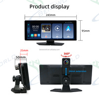 Écran tactile HD 10,26 pouces, lecteur DVD de voiture avec Carplay, écran avant 4K, écran arrière 1080P, navigation GPS, Bluetooth mains libres pour voiture