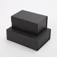 Caja de Regalo de Cartón con Tapa Abatible de Terciopelo Negro de Lujo para Velas |   Empaque Rígido Premium |   Empaque de Regalo Personalizado con Troquelado