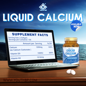 Capsules de calcium liquide en gélule souple D3 K2 pour la santé des os et des articulations des adultes, prix d'usine OEM, étiquette privée, gélules très souples/bouteille - Product Image 5