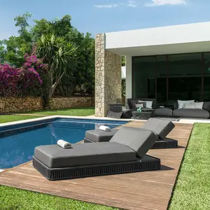 Popüler tasarım Le Corbusier şezlong yüzme havuzu teras ucuz hint Unisex çelik çerçeve dış mekan mobilyası