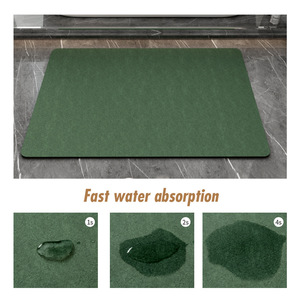 Alfombra de baño de tierra diatomeas, rectangular, de color sólido, de secado rápido, absorbente, antideslizante, para baño, diseño minimalista - Product Image 2