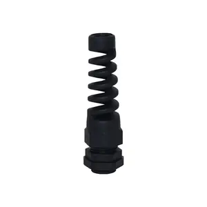 hot sale IP68 M18*1.5 for 5-10mm White Black Plastic Connector Spiral Nylon Cable Gland
