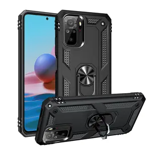 Cheap Price For Xiaomi Redmi Note 10 Magnetic Metal Ring Case Cover For Redmi Note 10s Kickstand Holder Mobile Phone Case