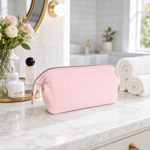Trousse de Maquillage Matelassée Premium Grande Capacité, Organisateur de Voyage Cosmétique Portable, Pochette de Toilette Polyvalente pour Femme, <span class=keywords><strong>Sac</strong></span> de Lavage Cadeau - Product Image 5