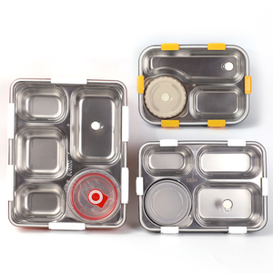 850ml Boîte à lunch isolée en acier inoxydable Bol à soupe Conteneur alimentaire Couverts 3 4 5 compartiments Stockage pratique des aliments - Product Image 4