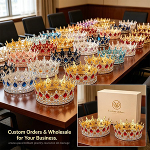 Tiara de Corona de Aleación con Diamantes de Imitación para Niñas, Ideal para Cumpleaños, Bodas, Concursos, Diadema de Estrellas, Recuerdo de Fiesta, Venta al por Mayor Personalizada - Product Image 6