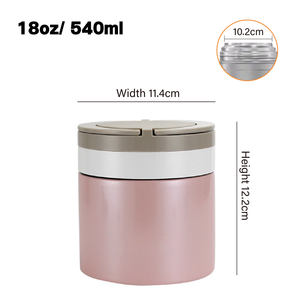 Top Quality Portable 18oz/540ml Vacuum Insulated Porcelain <b>Food</b> <b>Jar</b> for Wholesale - Product Image 5