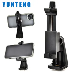 YUNTENG 358 supporto per cellulare rotante a 360 gradi per Selfie Stick supporto per treppiede morsetto per Clip adattatore 5.2-10.5cm per Smartphone