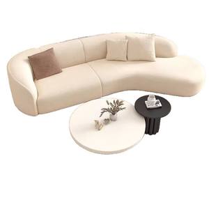 Poltrona Singola di Design Color Crema - Poltrona Moderna Minimalista con Braccioli Curvi per Soggiorno, Caffetteria e <span class=keywords><strong>B</strong></span>&<span class=keywords><strong>B</strong></span>, Personalizzazione OEM Disponibile - Product Image 4