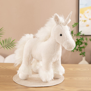Peluche Personalizzato Realistico di Unicorno in Piedi, Simpatico Cavallo <span class=keywords><strong>Pony</strong></span> Imbottito per Decorazione Casa - Product Image 6