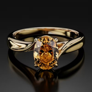 Champagne Zircon Ring Best-selling Luxury Ring Minimalist Style Ring Smooth Irregular Exquisite Ring Creative ring - Product Image 2