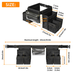 Clean <b>Belt</b> Apron With 15-19 Pockets Adjustable Waist Bag Waterproof <b>Tool</b> Storage For Cleaning Tasks - Product Image 5
