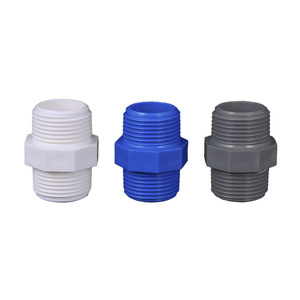 Connecteur à filetage droit en PVC 20-63 mm, adaptateur à double filetage extérieur pour raccord de tuyauterie, fabriqué au Zhejiang - Product Image 1