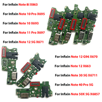 Câbles flexibles de connecteur de port de charge pour téléphone portable Infinix Note 8i, Note 10 Pro, Note 10, 11 Pro, 12, Note 30, 40 Pro, 50X 5G