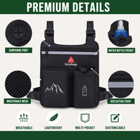 Gilet utilitaire tactique léger personnalisable style streetwear – Sac banane décontracté et tendance pour homme, idéal pour le vélo et le travail