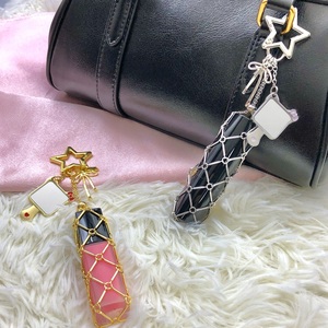 Porte-clés exquis en acier inoxydable avec pochette à maquillage, nouveau design créatif, mignon pendentif chat, miroir, cadeau pour fille - Product Image 2