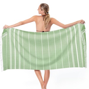 Toalla de Playa de Microfibra Personalizada de Alta Calidad, Ecológica, de Secado Rápido, Suave, Antiarena, con Diseño Turco Estampado y Borlas de Algodón <span class=keywords><strong>Lenna</strong></span> - Product Image 4