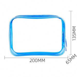 Bolsa de Aseo Transparente para Mujer, Bolsa de Maquillaje con Cierre, Organizador de Maquillaje, Bolsas Transparentes de PVC, Duraderas, 1 unidad/bolsa OPP XY CN;GUA - Product Image 2