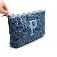 Trousse de Toilette de Luxe Tissée Grande Capacité, Organisateur de Maquillage de Voyage pour Vacances à la Plage, Rangement de Produits de Beauté