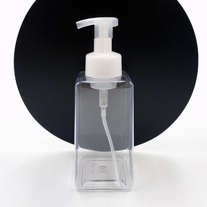 Bouteille à pompe carrée vide de 250 ml pour mousse, savon liquide pour les mains et le corps, en plastique - Product Image 4