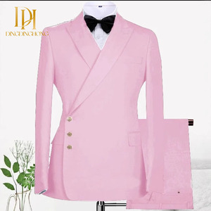 Ensemble <span class=keywords><strong>Costume</strong></span> d'Affaires Deux Pièces Slim Fit pour Homme, Nouveau Design, Veste Droite à Boutonnage Simple et <span class=keywords><strong>Pantalon</strong></span> à Fermeture Éclair, Idéal pour Bureau et Mariage - Product Image 3