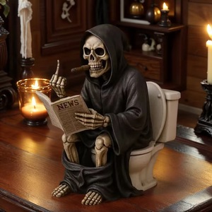 Nouvelle Statue de la Mort en Résine, Design Doigt d'Honneur, Décoration d'Halloween, Petit Cadeau Américain, pour le Marché International - Product Image 2