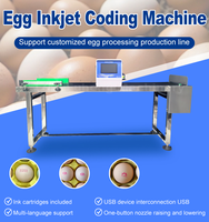 Hoge snelheid 6-spuitmonden eieren vervaldatum code nummer online inkjetprinter eieren markering codering stempel printmachine