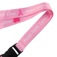 Longe Personnalisée en Polyester Sublimé pour Ruban Rose de Sensibilisation au Cancer du Sein