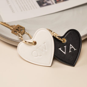 Hiện đại dập nổi hình trái tim Móc khóa móc khóa kim loại móc khóa cá nhân phong cách hoạt hình da Keyring ý tưởng món quà tuyệt vời - Product Image 5