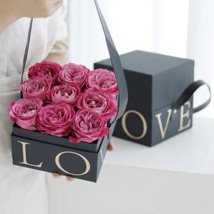 Высококлассная подарочная коробка упаковочная коробка портативная квадратная романтическая Цветочная коробка на день Святого Валентина с ручкой - Product Image 5