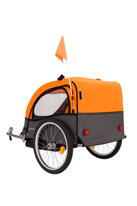 Rimorchio per Bicicletta per Bambini, Pieghevole in Ferro, Regolabile, Montaggio <span class=keywords><strong>Posteriore</strong></span>, Capacità di Carico 70kg, Doppi Freni a Disco - Product Image 2