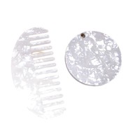Miroir de poche en acrylique écaille de tortue de 4 mm d'épaisseur avec logo personnalisé, miroir de toilette portable et ensemble peigne
