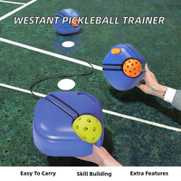 Dispositif d'entraînement au pickleball portable avec corde élastique et 2 balles de pratique pour l'entraînement en solo