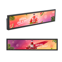 Écran publicitaire numérique LCD étiré mural intérieur 43 pouces avec télécommande et corps entièrement métallique pour centre commercial