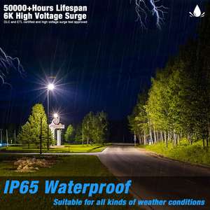 Lumière d'extérieur 60W LED en aluminium IP65 étanche 8400LM, circulaire, pour <span class=keywords><strong>parking</strong></span>, lampadaire de rue - Product Image 6