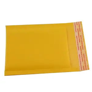 친환경 노란색 크래프트 생분해 성 배송 버블 메일러 우편 봉투