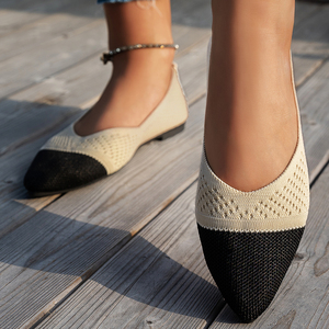 Nuove scarpe basse superiori in maglia 2025 alla moda e comode da <span class=keywords><strong>donna</strong></span> traspiranti leggere per calzature alla moda Casual di tutti i giorni - Product Image 3