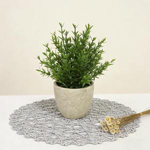 <span class=keywords><strong>Plantes</strong></span> d'épices artificielles, romarin vert moyen, petit arbre, faux arbre d'intérieur, décoration de bureau, bonsaï, arrangement floral - Product Image 5