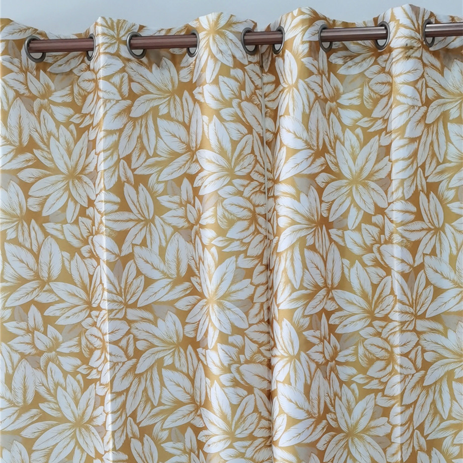 New Flora Printed  beige colour Ready made Curtains Window Treatments Drapes Panel For Bedroom Living Room