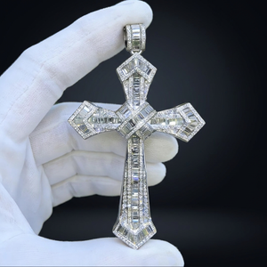 Factory Wholesale ODM Design Christian 925 <b>Silver</b> VVS Moissanite Letter <b>Pendant</b> Rhodium Plated BeReal Punk Style <b>Men</b> Jewelry - Product Image 1