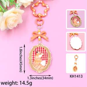 Özel Tasarım Çizgi Film Anime Su Geçirmez Moda Trendi Akrilik UV Baskılı Benzersiz Fotoğraf Charm'ları Dijital Plastik Anahtarlık - Product Image 3