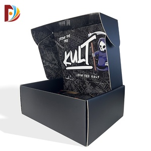 Matt Lamination Cartón corrugado Caja de papel negro personalizado Cajas de <span class=keywords><strong>compras</strong></span> de negocios - Product Image 1