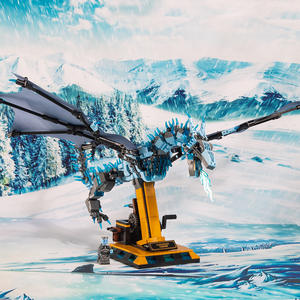 Ice Dragon Building <b>Block</b> Set 13005 Educational Toy For Kids Ages 8 13 Years Winterfell Theme 800 Pieces Unisex Gift - Product Image 2