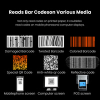 Pemindai Barcode QR 2D USB Berkabel Portabel untuk Solusi POS Supermarket Stok Tersedia Banyak