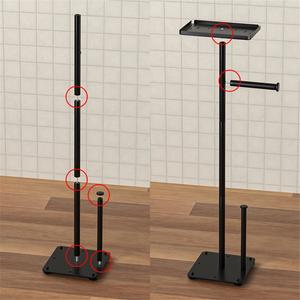 Portarrollos de Papel Higiénico de Hierro Ecológico, de Piso a Techo, Sin Perforaciones, Vertical, Multiusos - Product Image 3