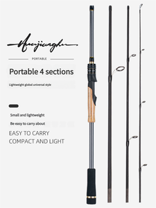 Jie Ultra corta 2.1 metri a quattro sezioni canna da pesca portatile lunga colata Mini canna per carpe per viaggi lago/torrente pesca Yiwu - Product Image 5