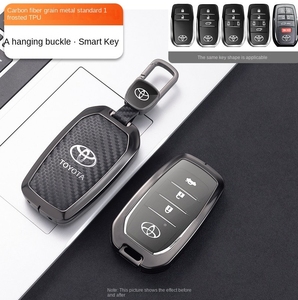 Tùy chỉnh làm Carbon + Sợi + RAV4 + Xe + Chìa Khóa + Vỏ kim loại hợp kim kẽm 2 3 4 5 nút - Product Image 4
