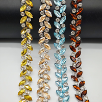 Bande de strass thermocollants en forme d'œil de cheval, cristaux à transfert thermique, appliques DIY pour robes de mariée