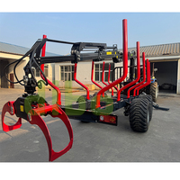 Certification CE Machine forestière Remorques hydrauliques pour l'exploitation forestière Grue à bois Grappin Quad Remorque forestière 10t 12t 14t